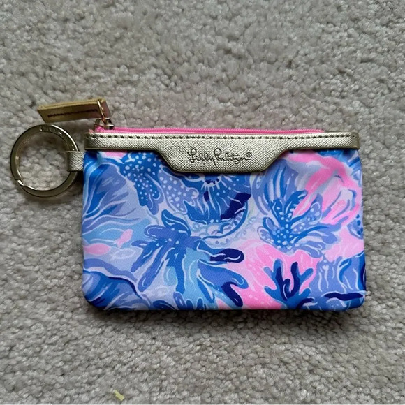 Lilly Pulitzer Zip Up Coin Wallet Seekers Pattern - Picture 1 of 4